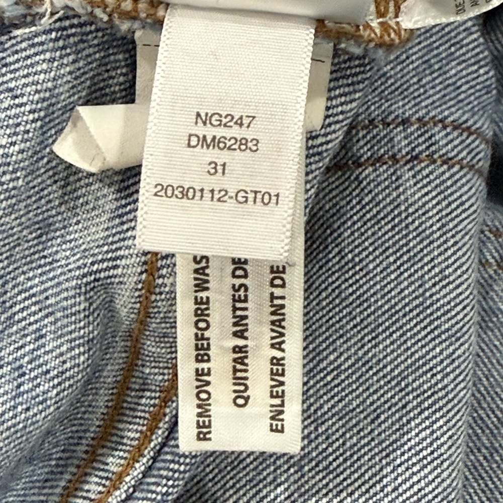 Madewell Womens Distressed Straight-Leg Blue Jeans Size 31 - Picture 12 of 12